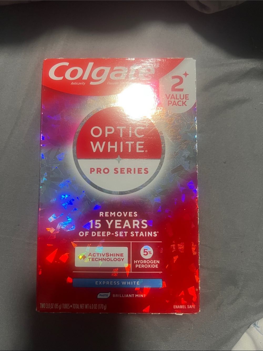 Colgate Optic White Pro Series Toothpaste - Red & White Packaging